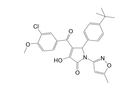 5-(4-tert-butylphenyl)-4-(3-chloro-4-methoxybenzoyl)-3-hydroxy-1-(5-methyl-3-isoxazolyl)-1,5-dihydro-2H-pyrrol-2-one