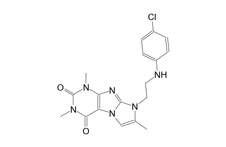 1H-imidazo[2,1-f]purine-2,4(3H,8H)-dione, 8-[2-[(4-chlorophenyl)amino]ethyl]-1,3,7-trimethyl-