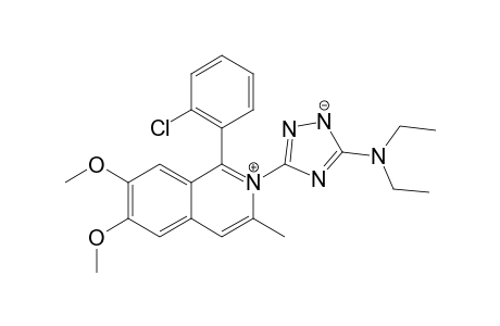 [5-[1-(2-chlorophenyl)-6,7-dimethoxy-3-methyl-isoquinolin-2-ium-2-yl]-1,2-diaza-4-azanidacyclopenta-2,5-dien-3-yl]-diethyl-amine