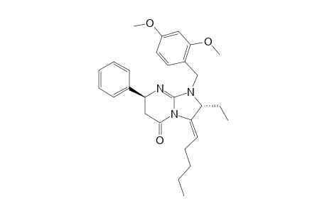 (2R,7S,Z)-1-(2,4-Dimethoxybenzyl)-2-ethyl-3-pentylidene-7-phenyl-2,3,6,7-tetrahydroimidazo[1,2-A]pyrimidin-5(1H)-one