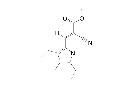 Methyl-E-3-(2,4-diethyl-3-methyl-pyrrol-5-yl)-2-cyanopropenoate