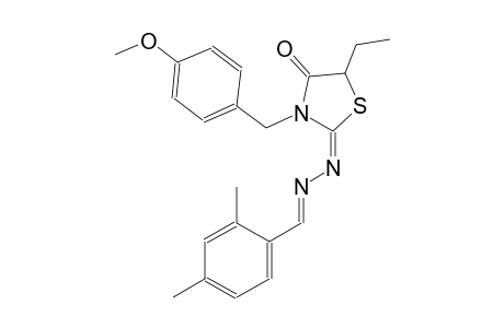 2,4-dimethylbenzaldehyde [(2E)-5-ethyl-3-(4-methoxybenzyl)-4-oxo-1,3-thiazolidin-2-ylidene]hydrazone