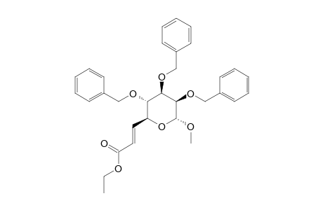 ETHYL-[METHYL-(E)-2,3,4-TRI-O-BENZYL-6,7-DIDEOXY-ALPHA-D-MANNO-OCT-6-ENOPYRANOSIDE]-URONATE