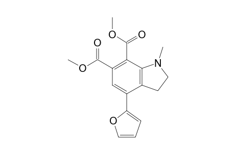 4-(2-furanyl)-1-methyl-2,3-dihydroindole-6,7-dicarboxylic acid dimethyl ester