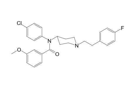 N-(4-Chlorophenyl)-N-(1-[2-(4-fluorophenyl)ethyl]piperidin-4-yl)-3-methoxybenzamide