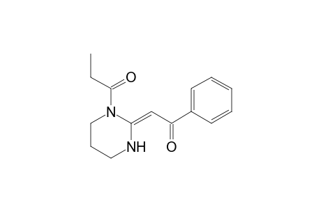 1-[(2E)-2-phenacylidene-1,3-diazinan-1-yl]-1-propanone