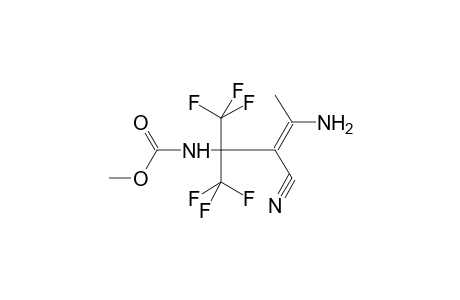 (3-Amino-2-cyano-1,1-bistrifluoromethylbut-2-enyl)carbamic acid, methyl ester