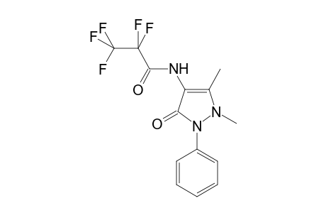 Propanamide, 2,2,3,3,3-pentafluoro-N-(2,3-dimethyl-5-oxo-1-phenyl-3-pyrazolin-4-yl)-