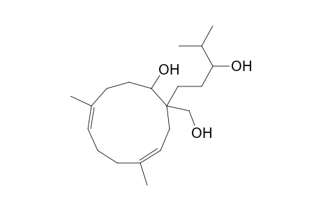 2-(Hydroxymethyl)-2-(3'-hydroxy-4'-methylpentyl)-5,9-dimethylcycloundeca-4,8-dien-1-ol