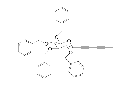 5,9-Anhydro-6,7,8,10-tetra-O-benzyl-1,2,3,4-tetradeoxy-D-glycero-D-gulo-deca-1,3-diynitol
