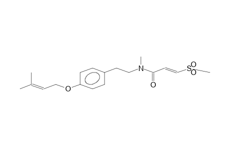 S-TRANS-METHYLDAMBULLIN;S-CIS-(E)-3-(METHYLSULPHONYL)-PROPENOIC-ACID-N-METHYL-PARA-(3-METHYL-2-BUTENYLOXY)-PHENETHYLAMIDE