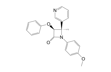 (3RS,4RS)-1-(4-METHOXYPHENYL)-4-METHYL-3-PHENOXY-4-(3-PYRIDINYL)-AZETIDIN-2-ONE