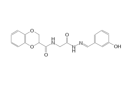 N-{2-[(2E)-2-(3-hydroxybenzylidene)hydrazino]-2-oxoethyl}-2,3-dihydro-1,4-benzodioxin-2-carboxamide