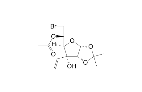1,2-O-Isopropylidene-5-O-acetyl-3-C-vinyl-6-deoxy-6-bromo-.alpha.,D-allo-furanose