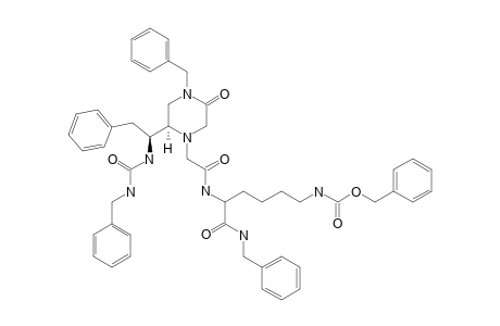N-[2-[4-BENZYL-(2R)-[(1S)-(3-BENZYLUREIDO)-2-PHENYLETHYL]-5-OXO-PIPERAZIN-1-YL]-ACETYL]-LYS(Z)-NH-BN