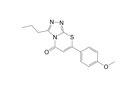 5H-[1,2,4]Triazolo[3,4-b][1,3]thiazin-5-one, 7-(4-methoxyphenyl)-3-propyl-