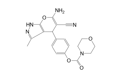 4-(6-amino-5-cyano-3-methyl-1,4-dihydropyrano[2,3-c]pyrazol-4-yl)phenyl 4-morpholinecarboxylate
