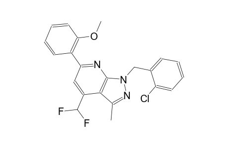 1H-pyrazolo[3,4-b]pyridine, 1-[(2-chlorophenyl)methyl]-4-(difluoromethyl)-6-(2-methoxyphenyl)-3-methyl-