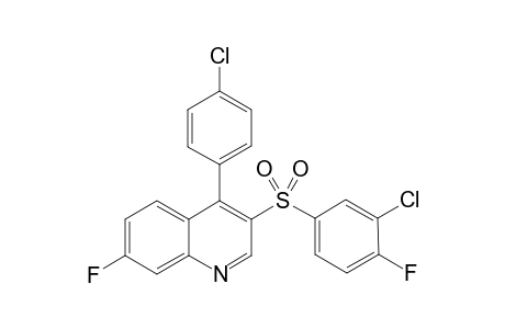 3-((3-Chloro-4-fluorophenyl)sulfonyl)-4-(4-chlorophenyl)-7-fluoroquinoline