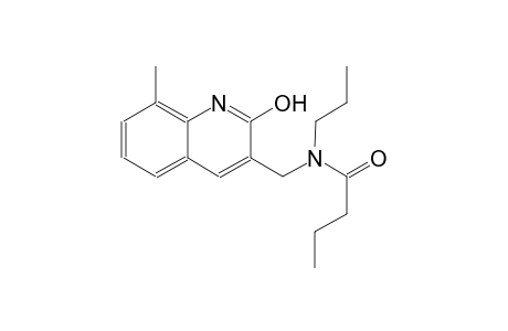 N-[(2-hydroxy-8-methyl-3-quinolinyl)methyl]-N-propylbutanamide