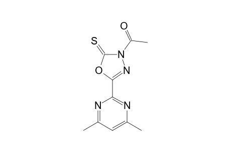 3-ACETYL-5-(4,6-DIMETHYL-2-PYRIMIDINYL)-1,3,4-OXADIAZOLE-2-THIONE