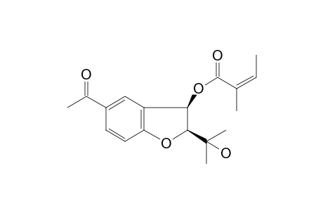 5-ACETYL-3BETA-ANGELOYLOXY-2BETA-(1-HYDROXYISOPROPYL)-2,3-DIHYDROBENZOFURANE