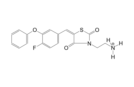 2-[(5E)-5-(4-fluoro-3-phenoxybenzylidene)-2,4-dioxo-1,3-thiazolidin-3-yl]ethanaminium