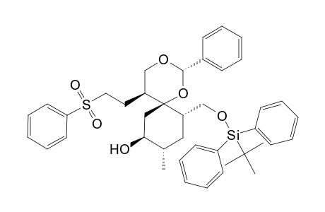 (-)-(2S,5S,6S,8S,9S,11S)-11-[(tert-butyldiphenylsiloxy)methyl]-9-methyl-2-phenyl-5-[2-phenylsulphonyl)ethyl]-1,3-dioxaspiro[5.5]undecan-8-ol