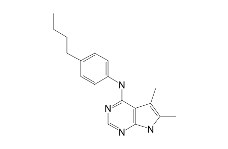 N-PHENYL-4'-(N-BUTYL)-5,6-DIMETHYL-7H-PYRROLO-[2,3-D]-PYRIMIDINE-4-AMINE