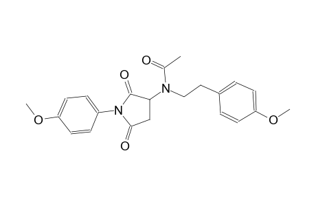 N-[1-(4-methoxyphenyl)-2,5-dioxo-3-pyrrolidinyl]-N-[2-(4-methoxyphenyl)ethyl]acetamide