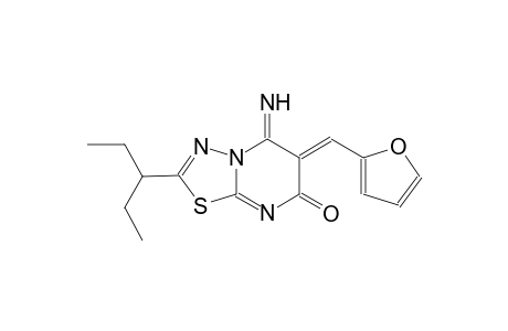 (6Z)-2-(1-ethylpropyl)-6-(2-furylmethylene)-5-imino-5,6-dihydro-7H-[1,3,4]thiadiazolo[3,2-a]pyrimidin-7-one