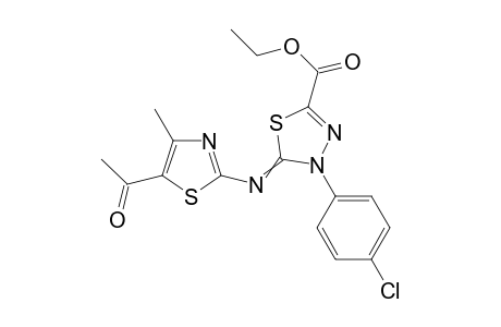 Ethyl 5-(5-acetyl-4-methylthiazol-2-ylimino)-4-(4-chlorophenyl)-1,3,4-thiadiazole-2-carboxylate