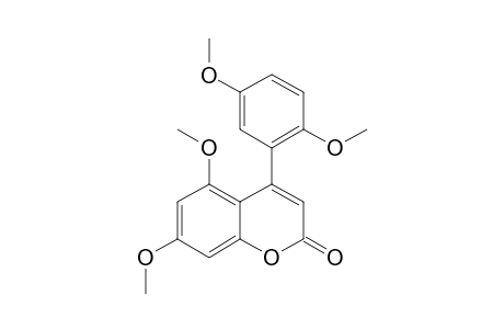 5,7-Dimethoxy-4-(2,5-dimethoxyphenyl)-2H-1-benzopyran-2-one