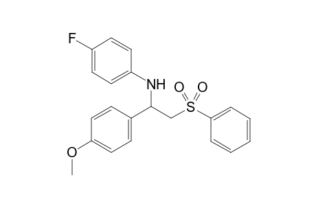 4-Fluoro-N-(1-(4-methoxyphenyl)-2-(phenylsulfonyl)ethyl)aniline