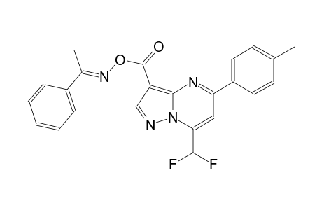 (1E)-1-phenylethanone O-{[7-(difluoromethyl)-5-(4-methylphenyl)pyrazolo[1,5-a]pyrimidin-3-yl]carbonyl}oxime
