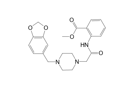 Benzoic acid, 2-[[2-[4-(1,3-benzodioxol-5-ylmethyl)-1-piperazinyl]acetyl]amino]-, methyl ester