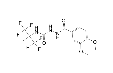 2-(3,4-dimethoxybenzoyl)-N-[2,2,2-trifluoro-1-methyl-1-(trifluoromethyl)ethyl]hydrazinecarboxamide
