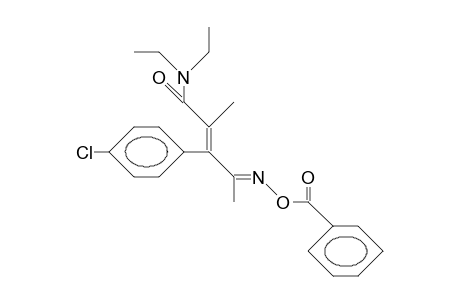 (E,E)-3-(4-Chlorophenyl)-N,N-diethyl-4-(hydroxyimino)-2-methyl-2-pentenamide-O-benzoyloxime