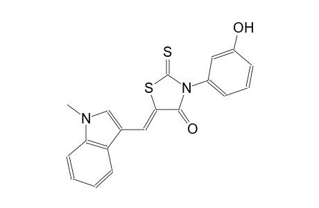(5Z)-3-(3-hydroxyphenyl)-5-[(1-methyl-1H-indol-3-yl)methylene]-2-thioxo-1,3-thiazolidin-4-one