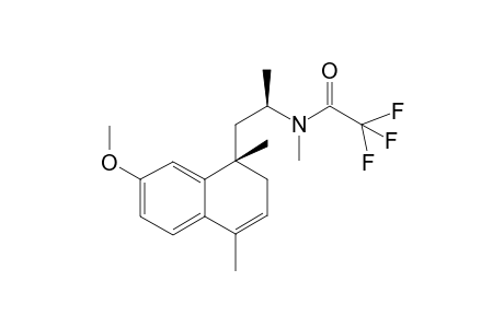 (+)-1(S),1'(R)-1,2-Dihydro-7-methoxy-1,4-dimethyl-1-[1'-(N-methyltrifluoroacetamido)-`'-methylethan-2'-yl]naphthalene