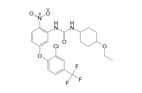 Urea, N-[5-[2-chloro-4-(trifluoromethyl)phenoxy]-2-nitrophenyl]-N'-(4-ethoxycyclohexyl)-