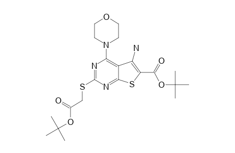 5-AMINO-2-(TERT.-BUTOXYCARBONYLMETHYLSULFANYL)-4-MORPHOLINO-THIENO-[2,3-D]-PYRIMIDIN-6-CARBOXYLIC-ACID-TERT.-BUTYLESTER