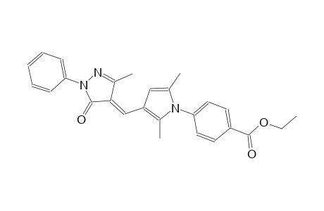 ethyl 4-{2,5-dimethyl-3-[(E)-(3-methyl-5-oxo-1-phenyl-1,5-dihydro-4H-pyrazol-4-ylidene)methyl]-1H-pyrrol-1-yl}benzoate