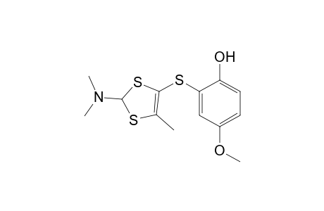 2-Dimethylamino-5-methyl-4-(2-hydroxy-5-methoxyphenyl)sulfanyl-1,3-dithiole