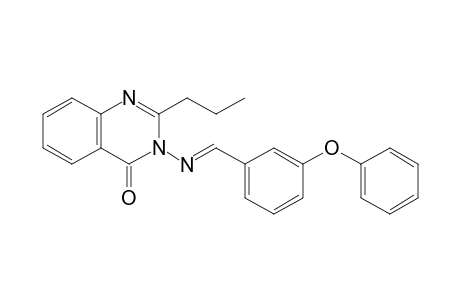 3-{[(E)-(3-Phenoxyphenyl)methylidene]amino}-2-propylquinazolin-4(3H)-one