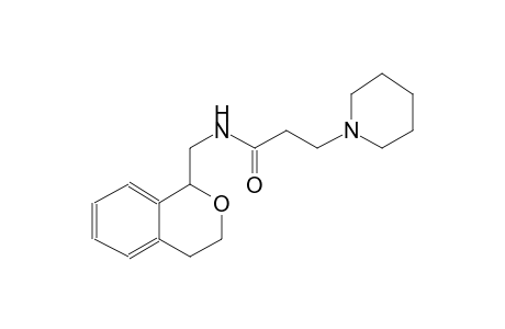 1-piperidinepropanamide, N-[(3,4-dihydro-1H-2-benzopyran-1-yl)methyl]-