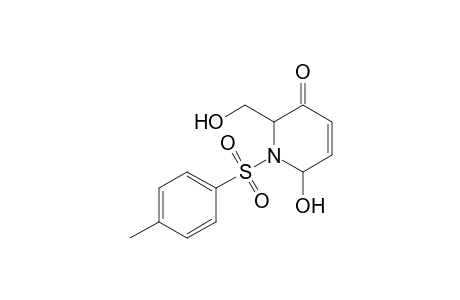 6-Hydroxy-2-(hydroxymethyl)-1-[(p-methylphenyl)sulfonyl]-1,6-dihydropyridin-3(2H)-one
