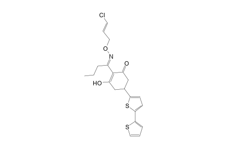 2-Cyclohexen-1-one, 5-[2,2'-bithiophen]-5-yl-2-[1-[[(3-chloro-2-propenyl)oxy]imino]butyl]-3-hydroxy-, (E,?)-
