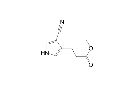 3-(4-cyano-1H-pyrrol-3-yl)propanoic acid methyl ester