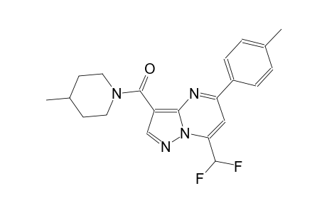 7-(difluoromethyl)-5-(4-methylphenyl)-3-[(4-methyl-1-piperidinyl)carbonyl]pyrazolo[1,5-a]pyrimidine